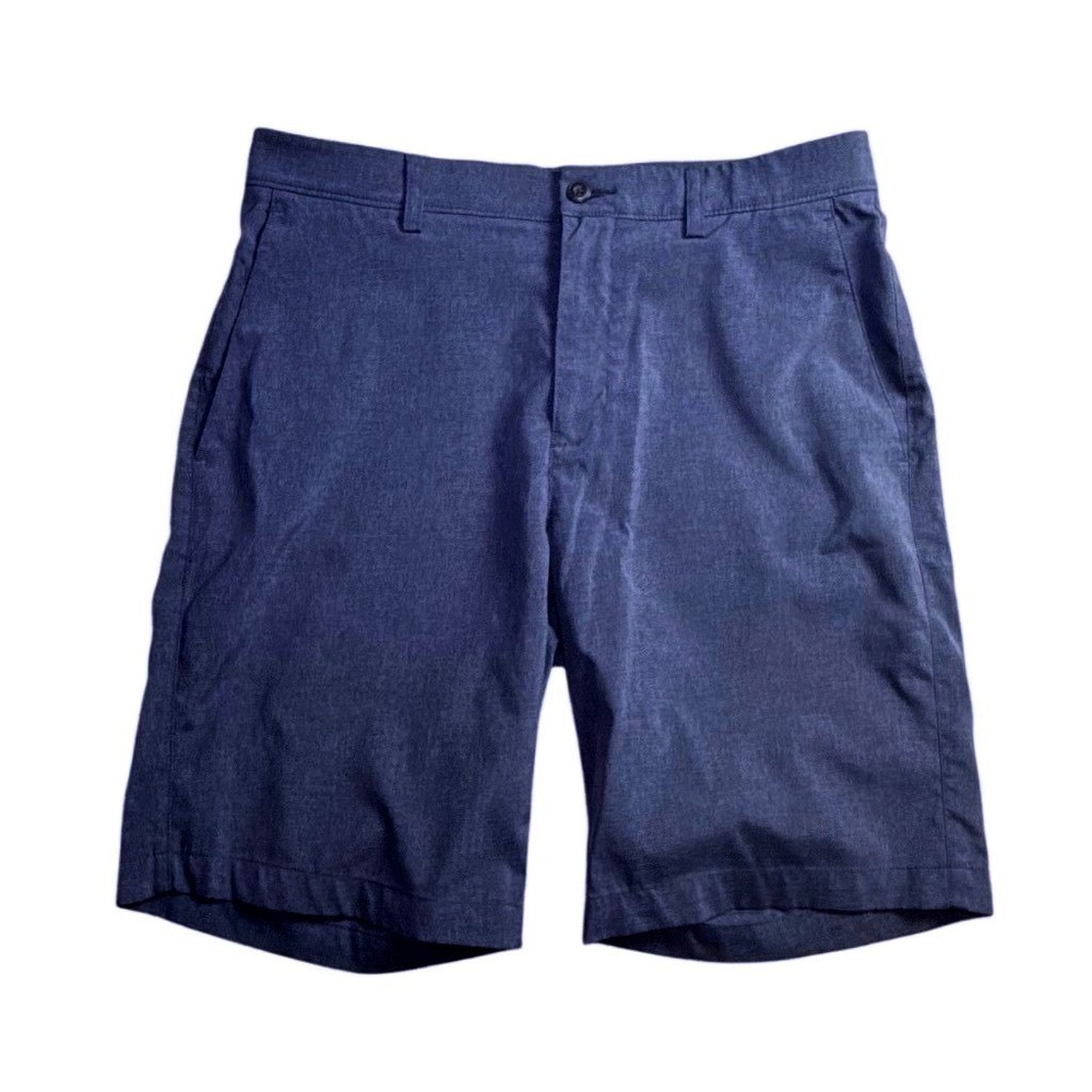 PGA Tour Mens Heathered Blue Golf Shorts Stretch Flat Front M11770 Size 32-2357